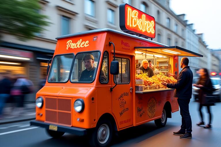Food truck servant des plats créatifs